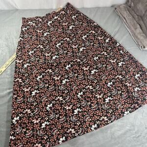 Lands' End Women's Long Floral Skirt size s